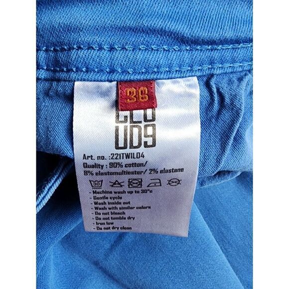 Cloud 9 Electric Blue Size 36 Wide Leg Jeans - Picture 8 of 9